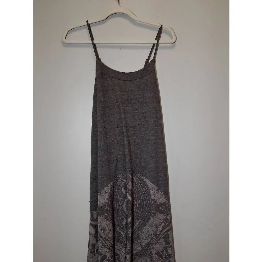 Free People womens small maxi dress rust brown earthtone whimsical beach boho